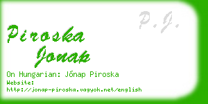piroska jonap business card