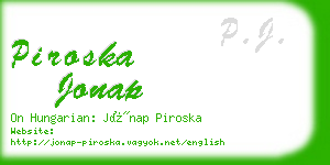 piroska jonap business card